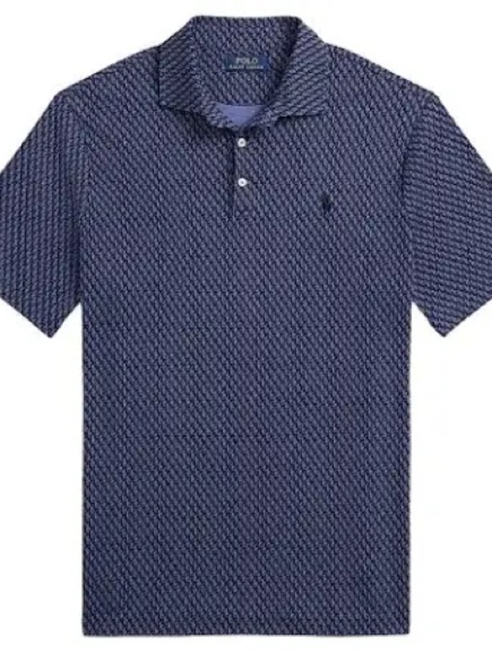 Never worn Polo by Ralph Lauren Navy Geometric Short-Sleeve Polo